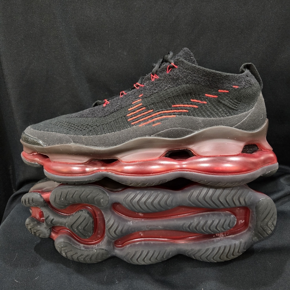 Nike Air Max Scorpion Black and Red Athletic Sneakers